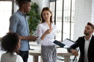 ERP consultants in conference room