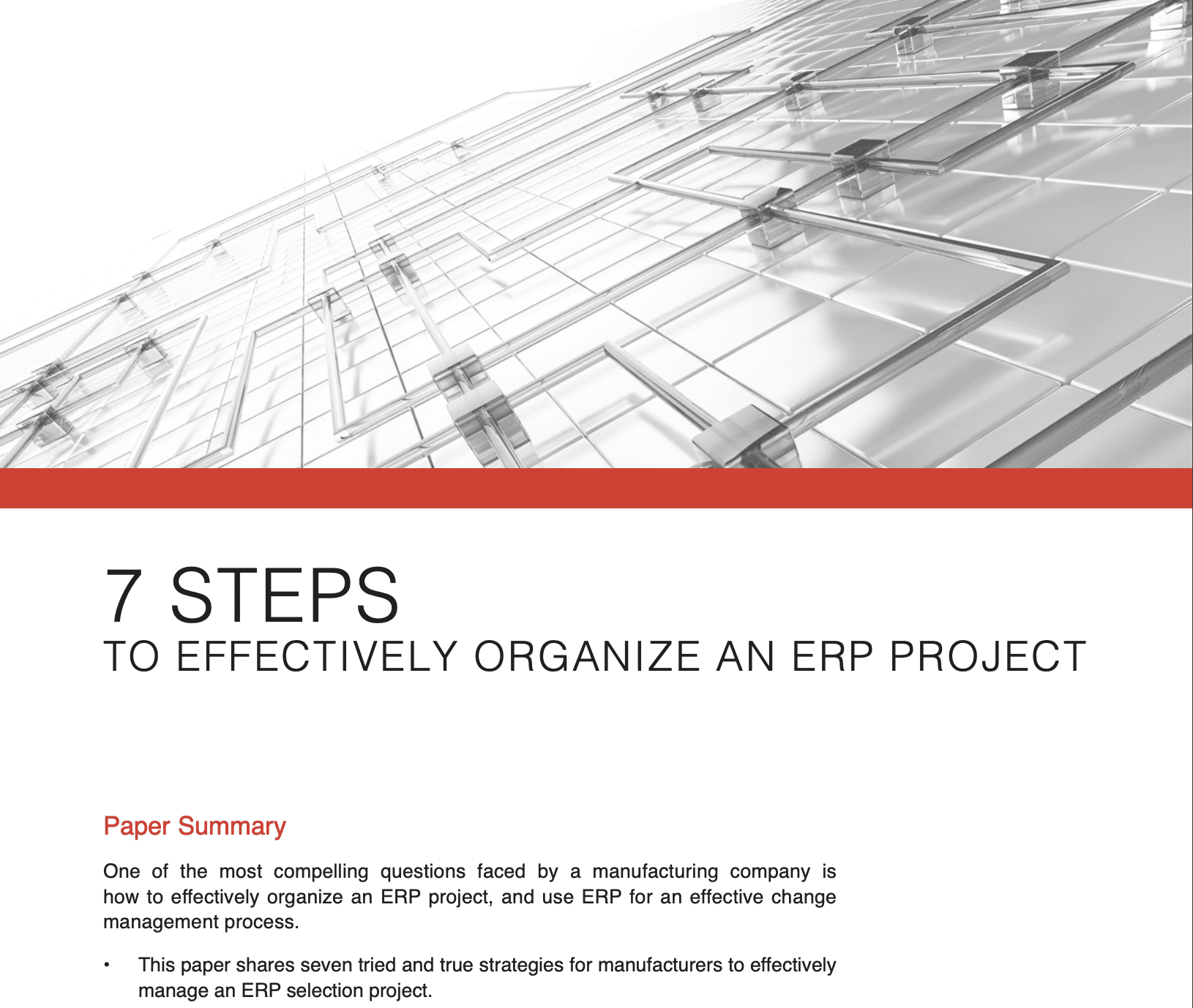 Organizing ERP project