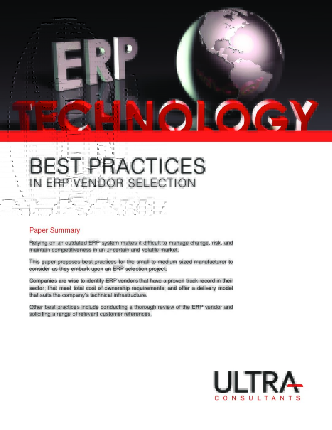 ERP Technology best practices