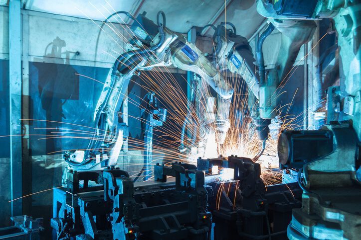 Welding by robots