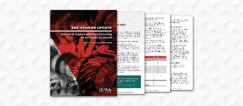 Pages of ERP vendor update